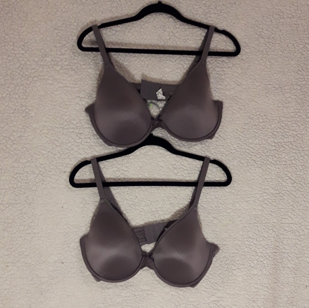 TWO Gray MaidenForm Bras